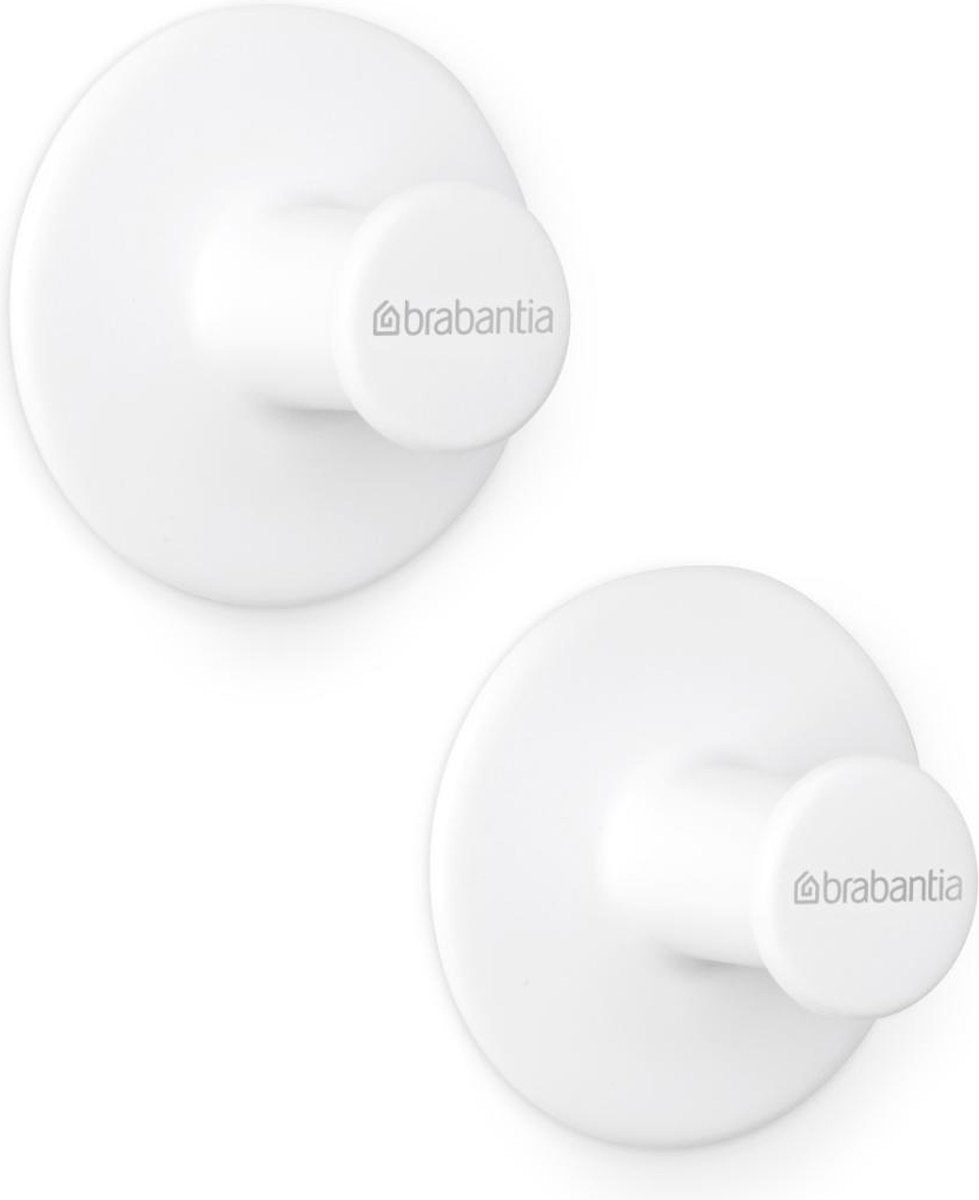 Brabantia Renew Handtuchhaken, 2er-Set – weiß | 2 Stk