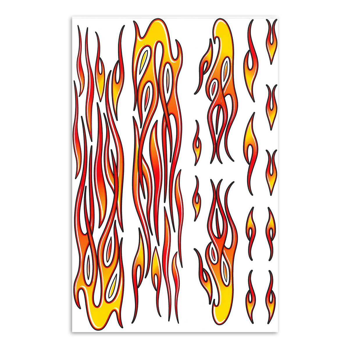 Aufkleber -Set neuer Flammen