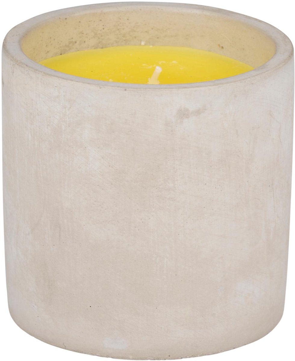 Arti casa citronella kaars - 22 uur brandtijd - cement pot - 10 x 10 cm - voor tuin en balkon