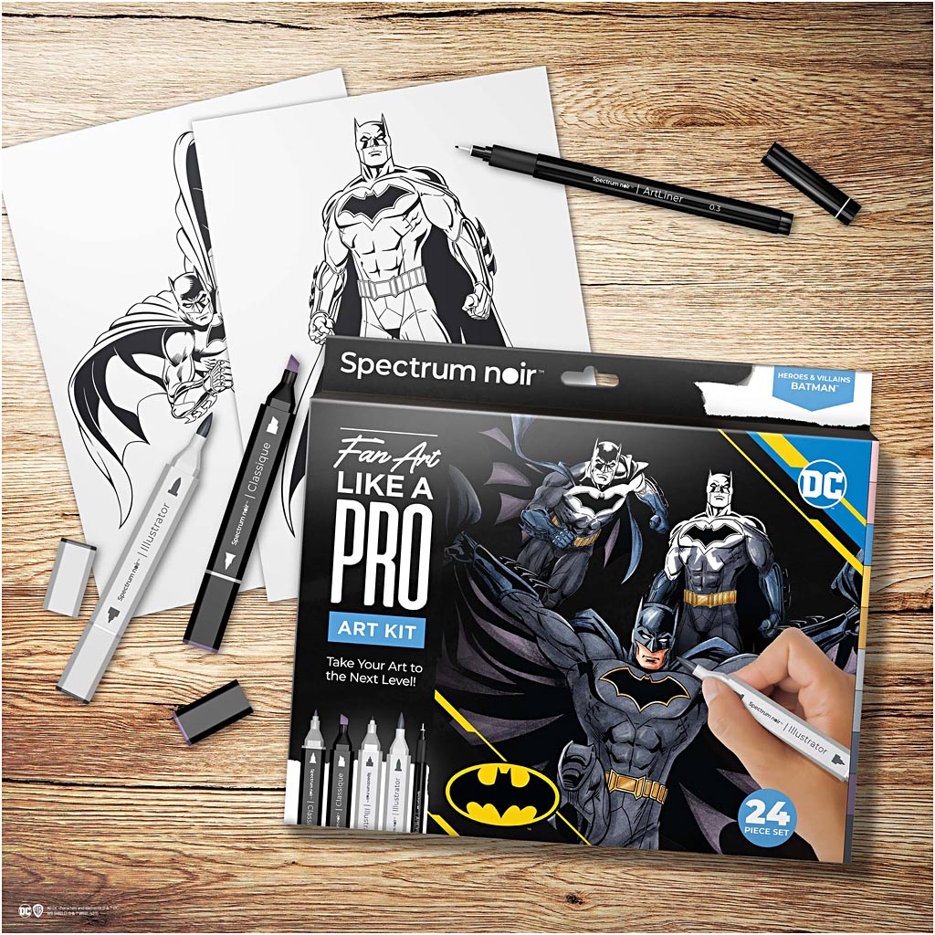 Creativ Company Hobby-Set Illustration, Batman: Helden und Bösewichte, verschiedene Farben, 1 Box