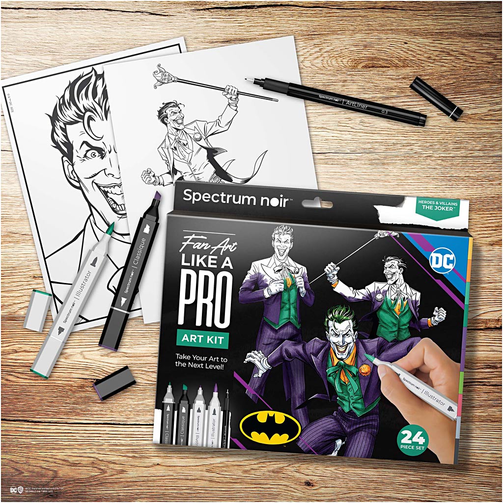 Creativ Company Hobby-Set Illustration, Helden und Bösewichte: Joker, verschiedene Farben, 1 Box