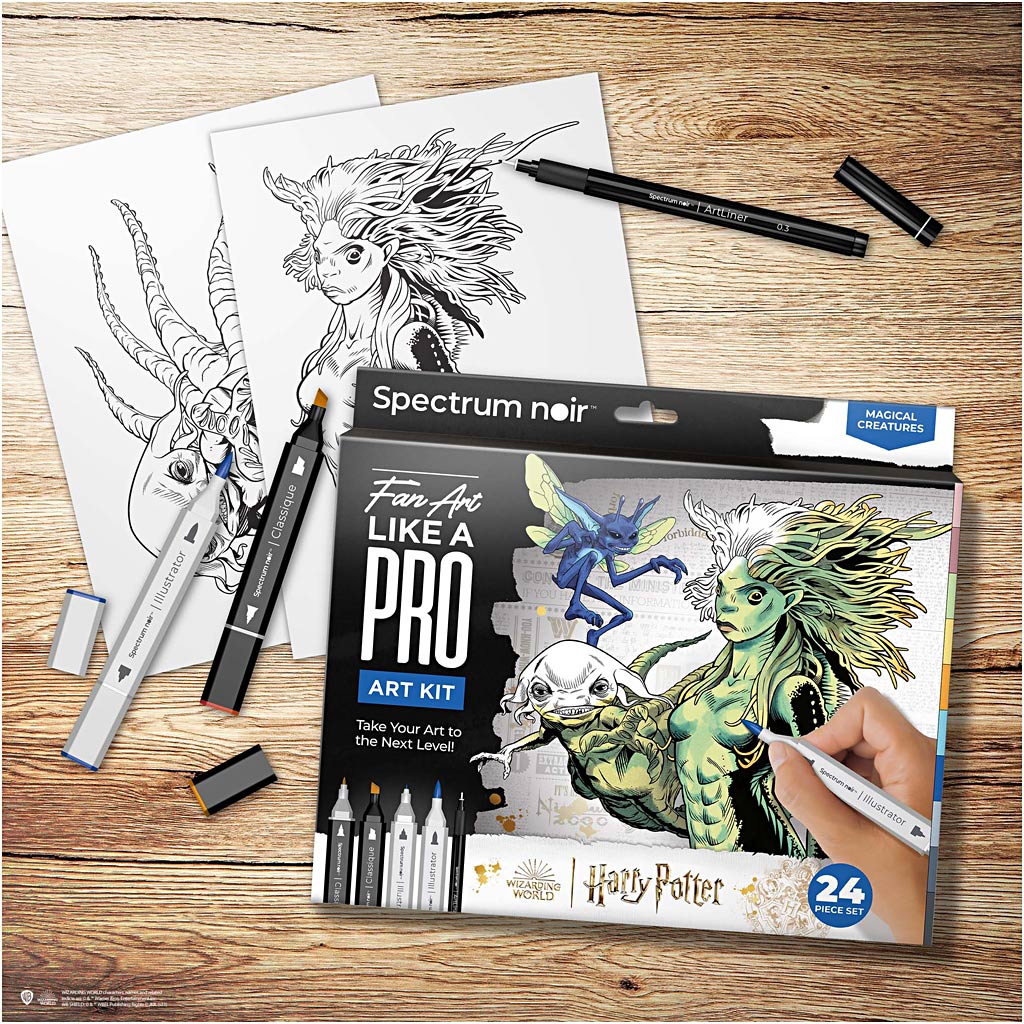 Creativ Company Hobby-Set Illustration, Harry Potter: Magische Kreaturen, verschiedene Farben, 1 Box