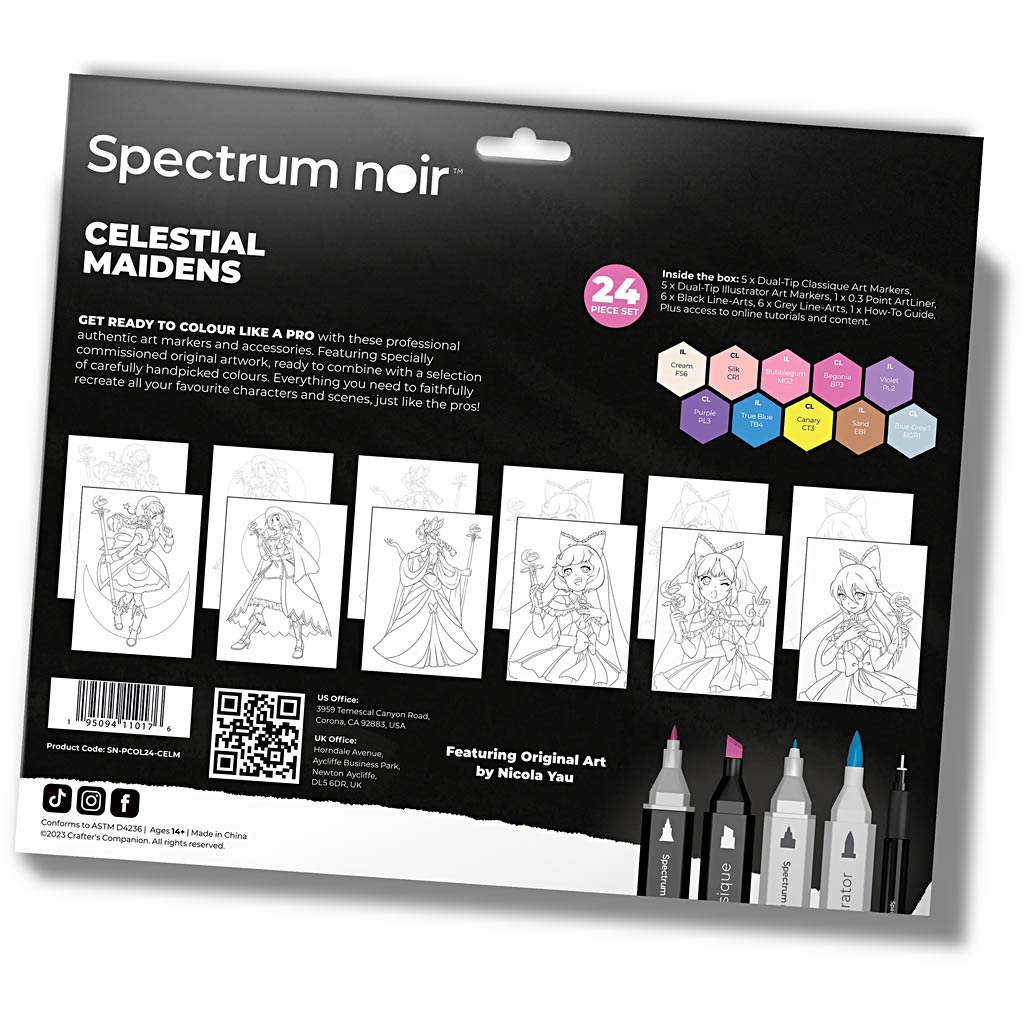 Creativ Company Hobby-Set Illustration, himmlische Jungfrauen, verschiedene Farben, 1 Box