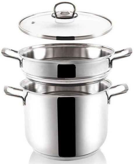 Orion Anett-Serie – Dampfpfanne aus Edelstahl – 5 l – 22 cm Durchmesser – inklusive Dampfeinsatz