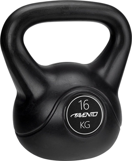 Avento kettlebell - 16 kg - zwart