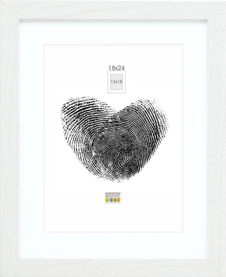 Deknudt frames fotolijst - wit met passe-partout - 13x18 18x24 cm