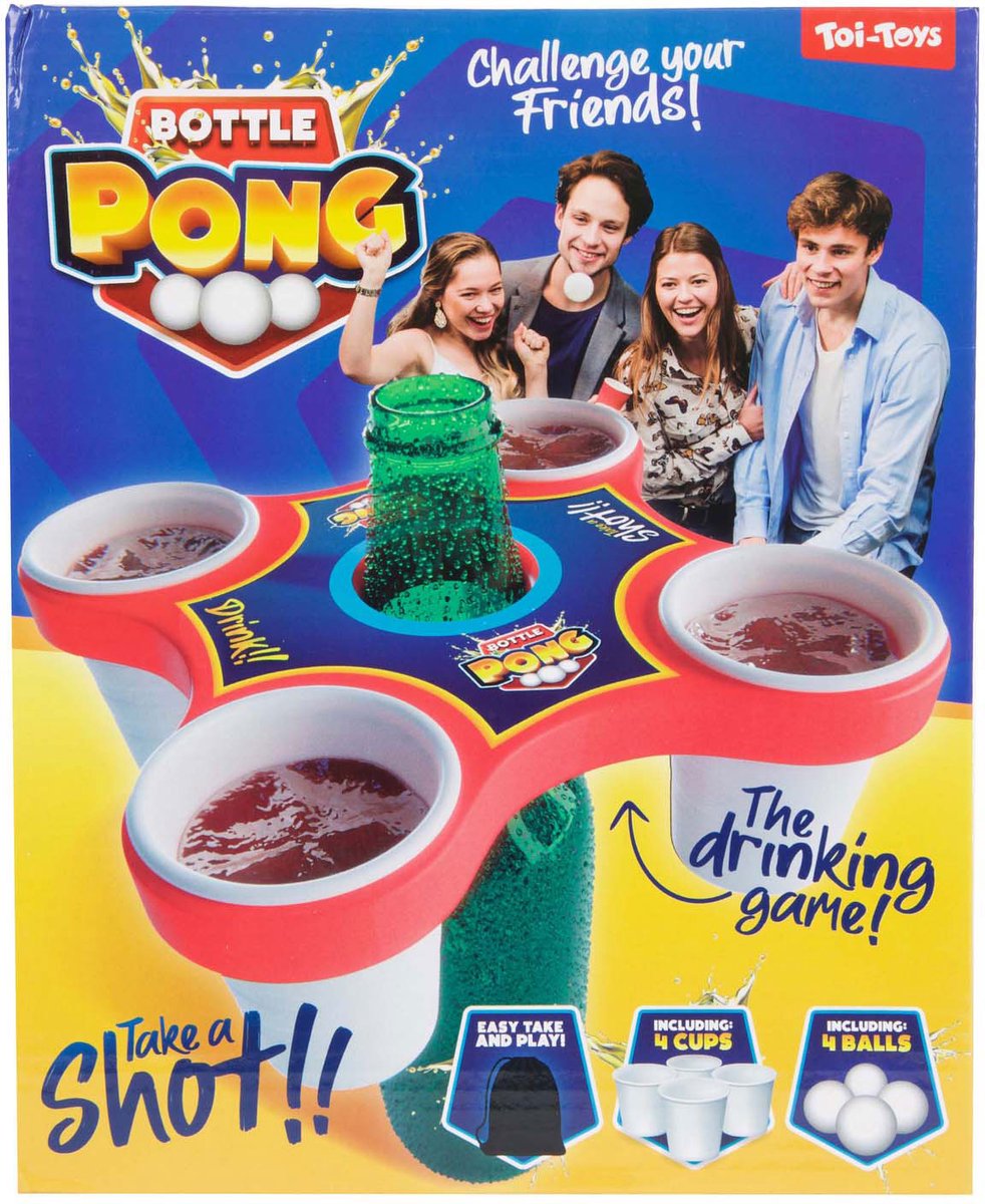 Toi-toys Pong-Heldenspiel mit 4 Bällen und 4 Bechern