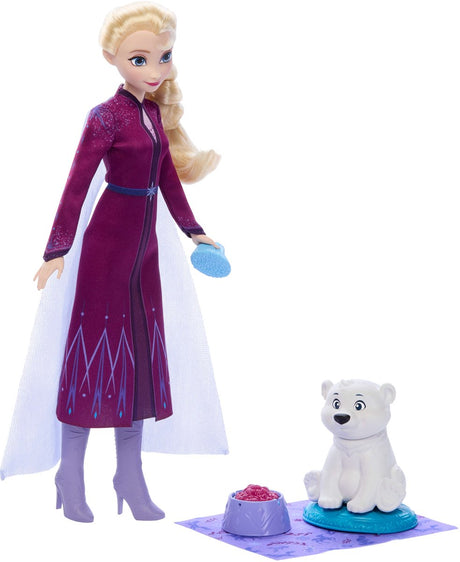 Mattel Frozen Puppe Elsa mit Bärenjunges – Disney-Spielzeugpuppe.