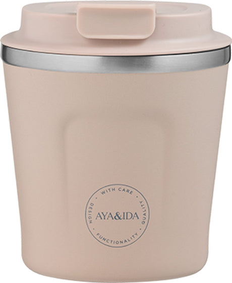 Aya ida aya ida - cup2go - Kaffeetasse - Coffee to go - Reisebecher - zum Mitnehmen - 240ml - cremebeige neu