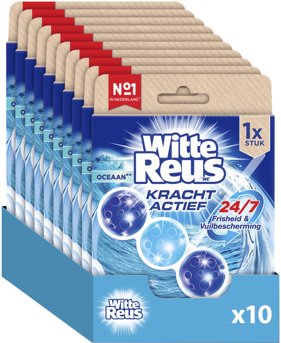 White Giant Power Active Boost Ocean Toilettenblock 50 g – Toilettenblöcke – Vorteilspackung – 10 Stück