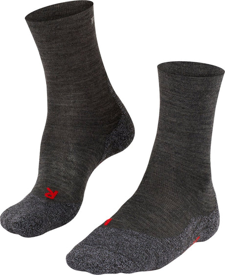 Falke TK2 Sensitive Anti-Blister Wandersocken aus dickem Woll-Funktionsmaterial Damen Grau – Größe 35-36