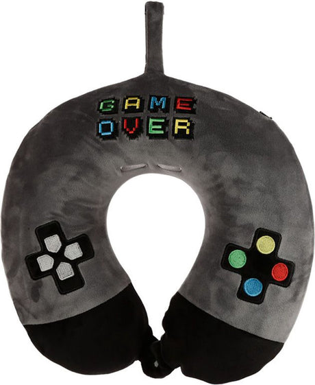Relaxeazzz Game Over Plüsch-Nackenkissen aus Memory-Schaum