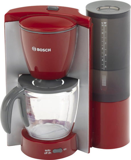Klein Toys Bosch Spielzeug-Kaffeemaschine - Füllmöglichkeit und Durchflussfunktion für Wasser - Rot