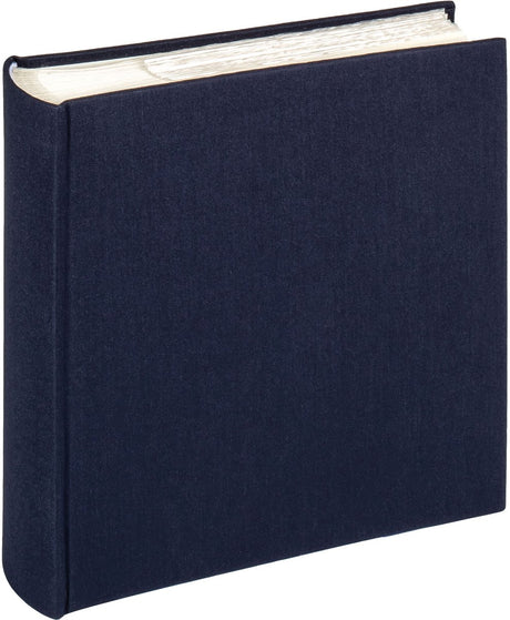 Walther me-510-u Stoff – Memo-Einsteckalbum – Größe 23 x 22 cm – 200 Fotos 10 x 15 cm – dunkelblau