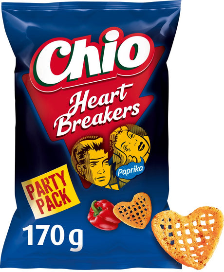 Chio Heartbreakers Paprika-Partypaket – Chips – 6 x 170 Gramm
