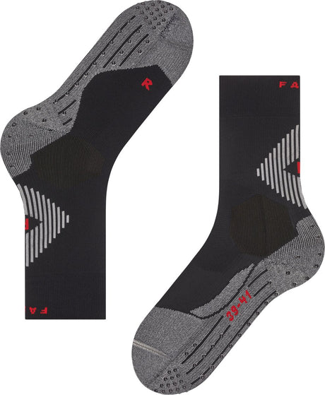 Falke 4grip stabilisierende Anti-Blasen-, Anti-Schweiß-Funktionsgarn-Sportsocken Unisex Schwarz - Größe 39-41