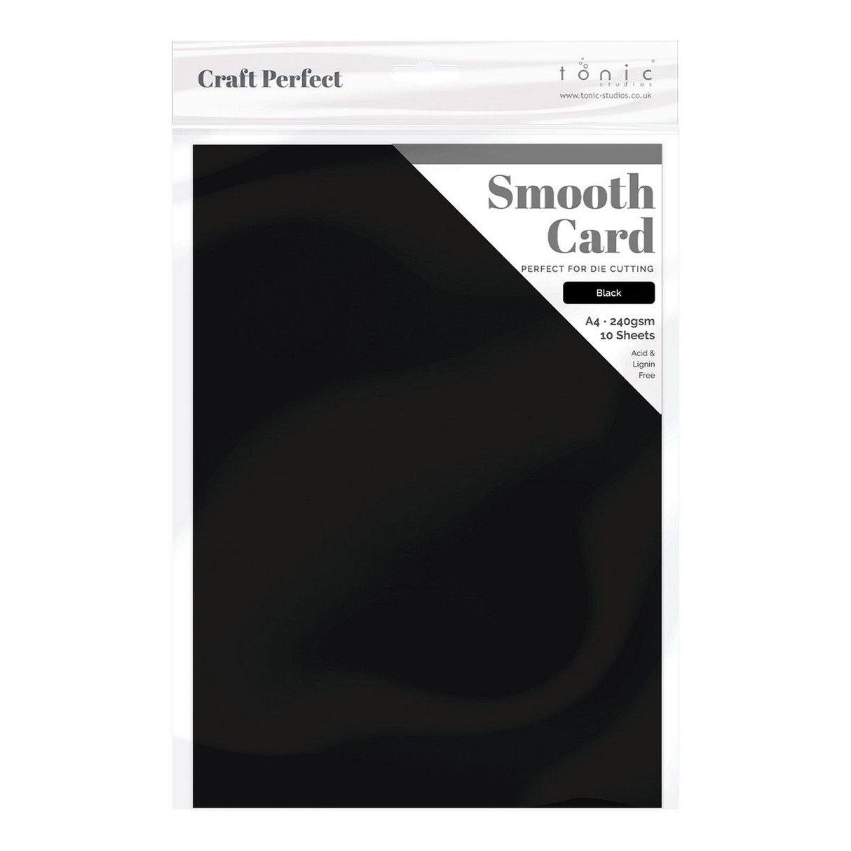 Craft Perfect von Tonic Studios Craft Perfect • glatter Karton, A4, 240 g, tiefschwarz, 5 Stück