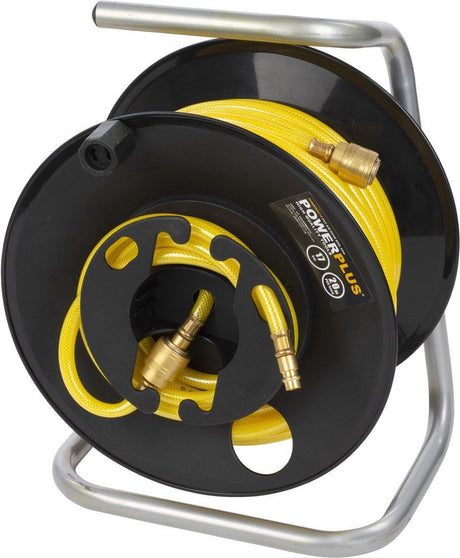 Powerplus powair0210 Kompressor-Luftschlauchtrommel – max. Druck: 17bar - Länge 20m - Material PVC - inkl. Schlauch