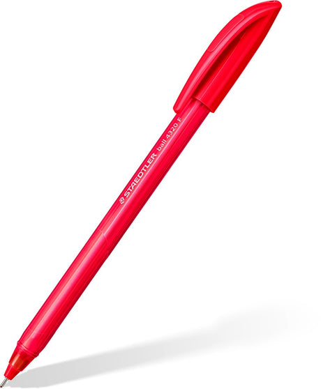 Staedtler Ball 4320 – dreieckiger Kugelschreiber – rot – fein – Schachtel mit 10 Stück