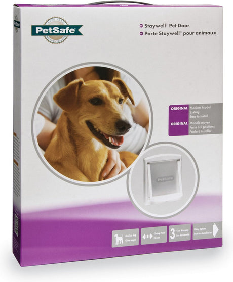 Petsafe 740 Hundeklappe – weiß transparent – mittel – 35 x 26,5 cm