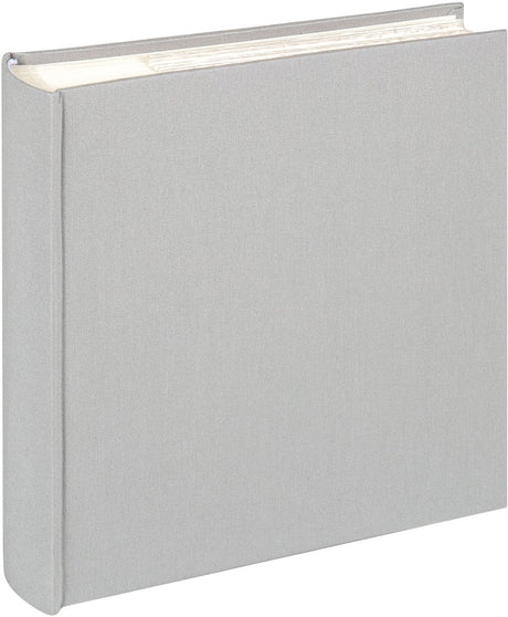 Walther me-510-d Leinen – Memo-Einsteckalbum – Größe 23 x 22 cm – 200 Fotos 10 x 15 cm – grau