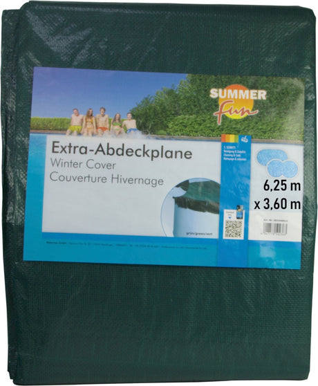Sommerspaß Sommer – Spaß – Winter-Poolabdeckung – oval – 625 – cm – PVC – grün