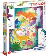 Clementoni Puzzle lustige Dinosaurier, 2x20tlg.