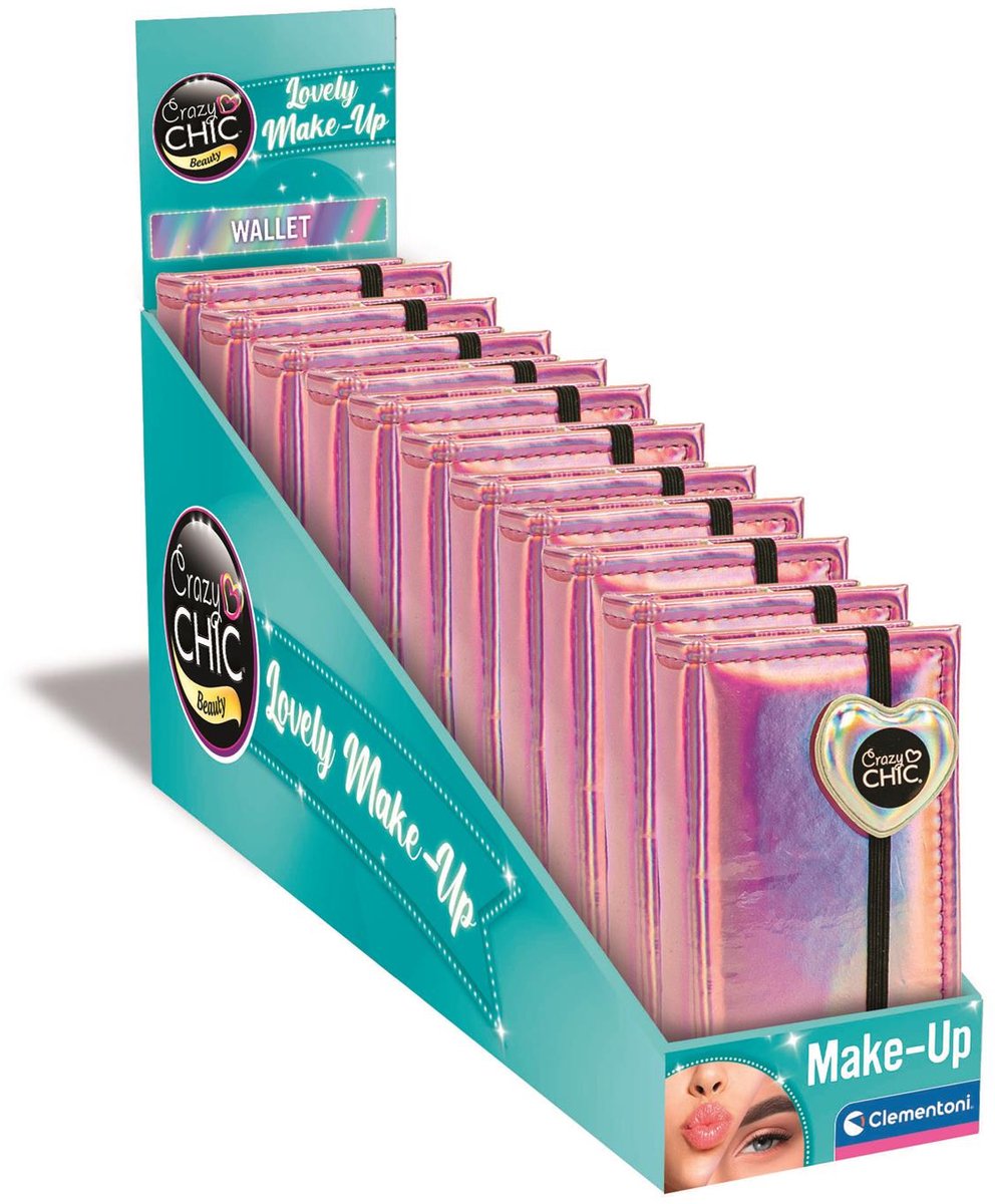 Clementoni verrücktes schickes Portemonnaie rosa mit Make-up