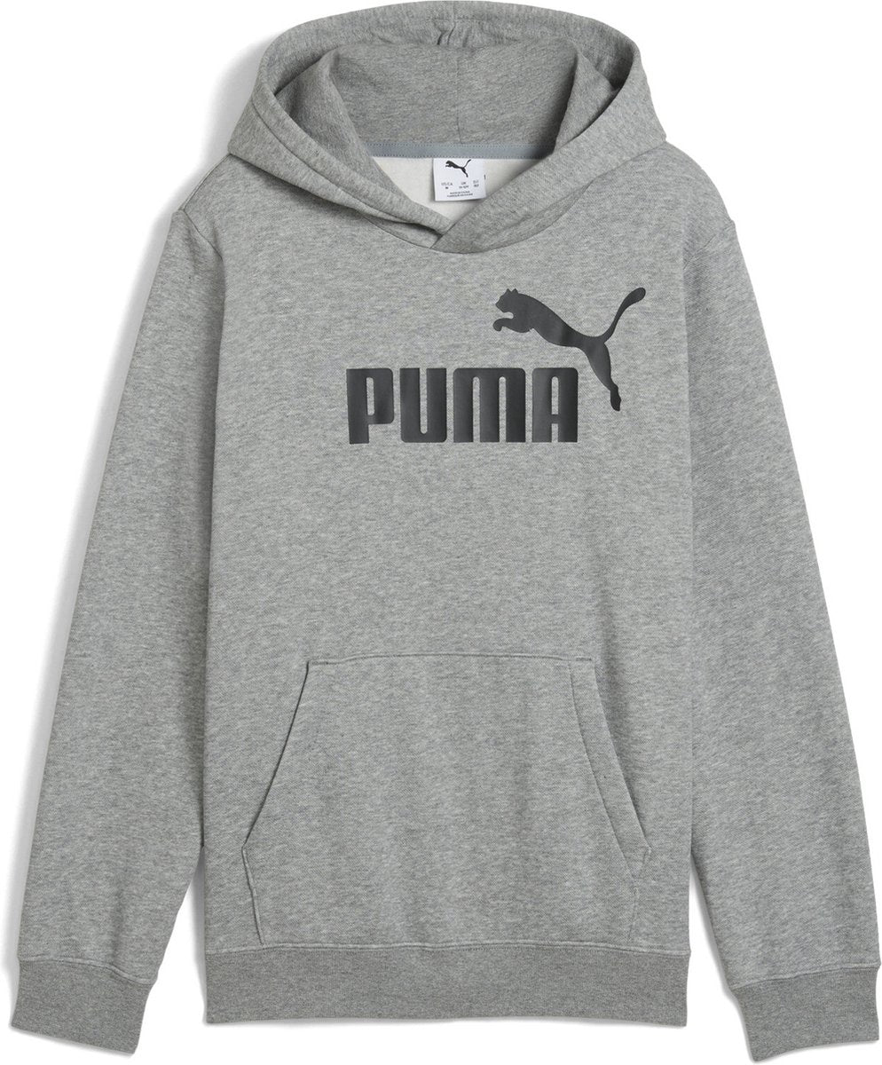Puma ess Nr. 1 Logo Hoodie FL B Unisex-Pullover – mittelgrau meliert