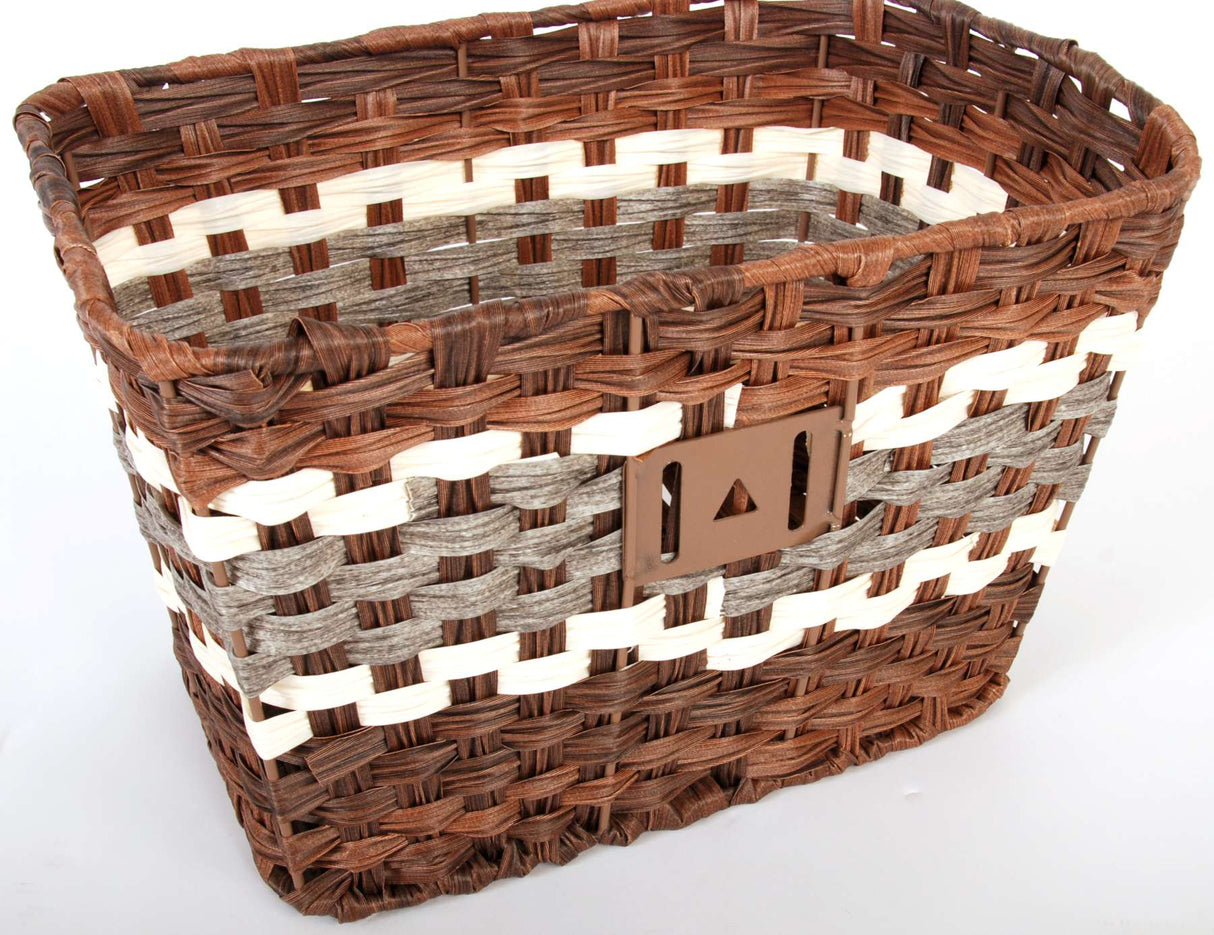 Volare Braided Wicker Bicycle Basket stor