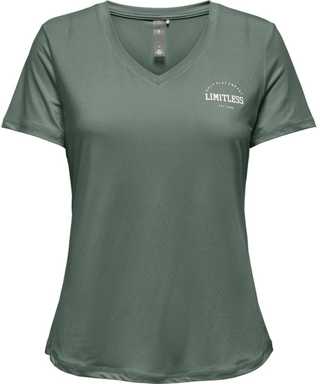 Only Play - Save Life vn ss reg tee - Trainings-T-Shirt Kurzarm Damen - Grün