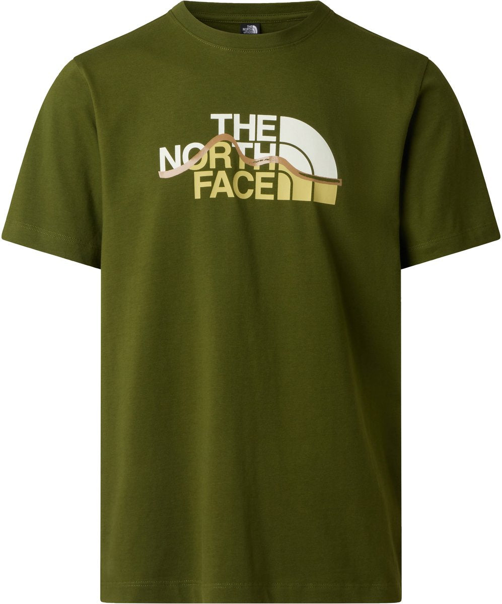 The North Face M Mountain Line Regular Short Sleeve Tee Herren Outdoor-Shirt – Woodland Green