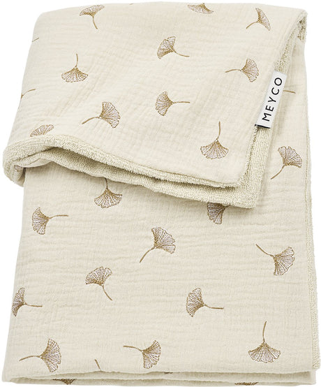 Meyco Baby-Ginkgo-Kinderbettdecke – vorgewaschen, hydrophil – weicher Sand – 75 x 100 cm – 1,5 Tog