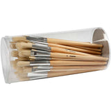 Creativ Company Nature Line Pinsel, Größe 1+2+3+4+5+6+7+8+9+10, L: 19,5-23 cm, B: 4-17 mm, flach, rund, 80 Stück 1 Box