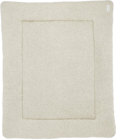 Meyco Baby-Strick-Basic-Teddy-Laufstalldecke – Sandmelange – 77 x 97 cm