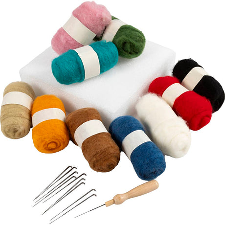 Creativ Firmengruppe Set Nadelfilzen, verschiedene Farben, 1 Set