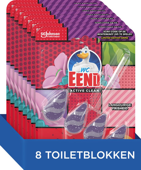 Toiletten-Enten-Toilettenblock, aktiv, sauber, tropisches Abenteuer