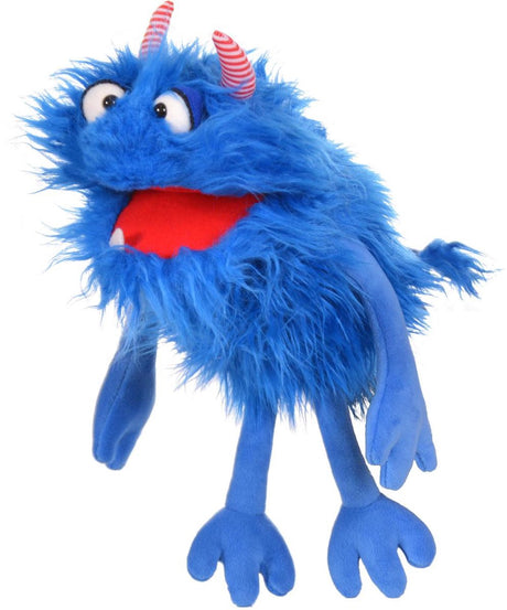 Lebende Puppen – Handpuppe Schmackes, 35 cm | Monster zum Mitnehmen mit beweglichem Maul | inklusive Papiertüte | ab 3 Jahren
