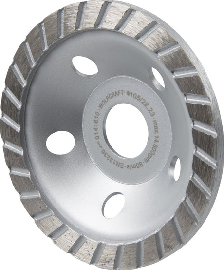 Wolfcraft – Schleiftopf 105 mm Diamant für Winkelschleifer – 8387000
