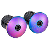 Supacaz Super klebriger Kush Star Fade Lening Lint Black Oil Slick einschließlich Aluminiumöl Slick Lenkstopfen