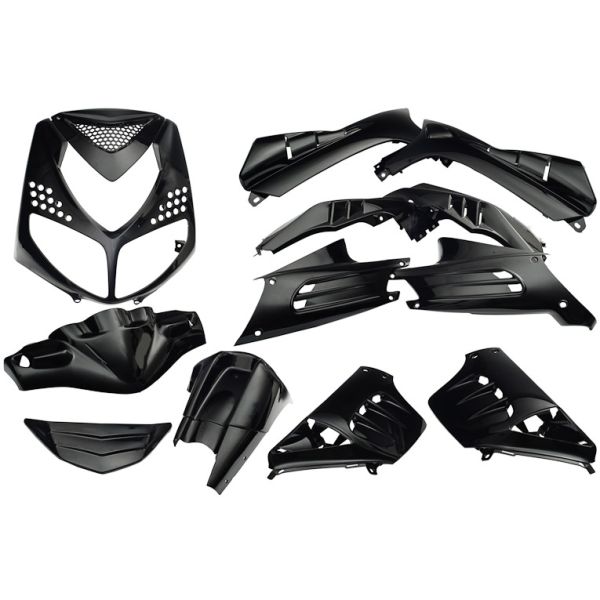 Kantenplatten-Set 13-teilig für Peugeot Speedfight 2 – Metallic-Schwarz