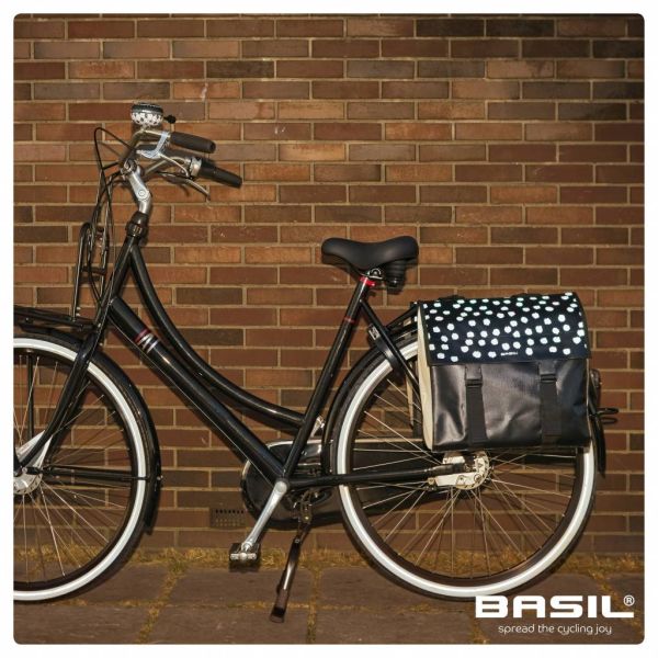 Basilikum Urban Load Doppelfahrradbeutel - Schwarzes Grün, Wasserretoting, 53L