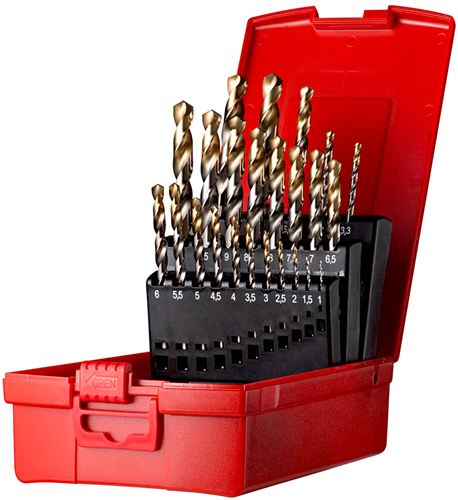 Dachgaubenbohrer-Set 1-10 mm A002 24-tlg. inkl. Wasserhahngrößen