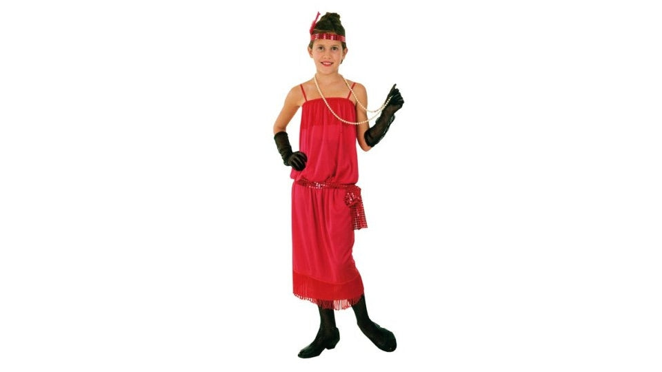 Flapper costume per bambini di pagliaccio da clown 10-12 anni