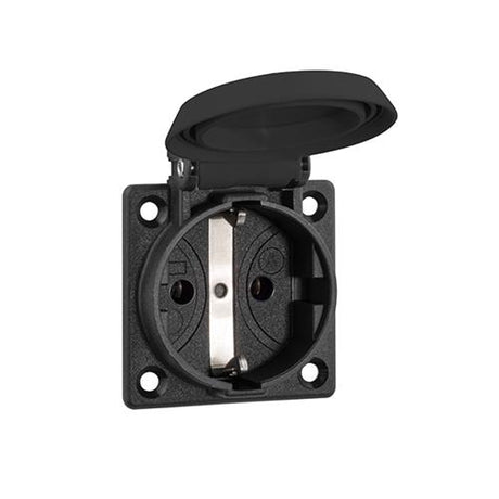 Abl Maschinensteckdose 2p+r a schwarz IP54 50x50mm (u)