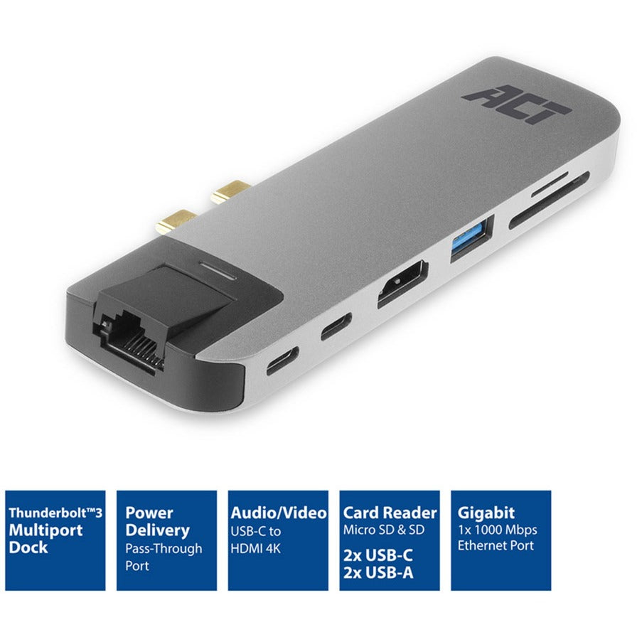 ACT-Konnektivität USB-C Thunderbolt 3 bis HDMI-Multiport-Adapter