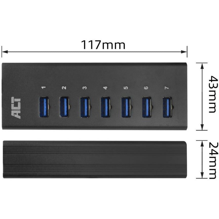 ACT Connectivity USB Hub 7 -Port mit Stroomadapter
