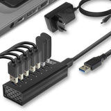 ACT Connectivity USB Hub 7 -Port mit Stroomadapter