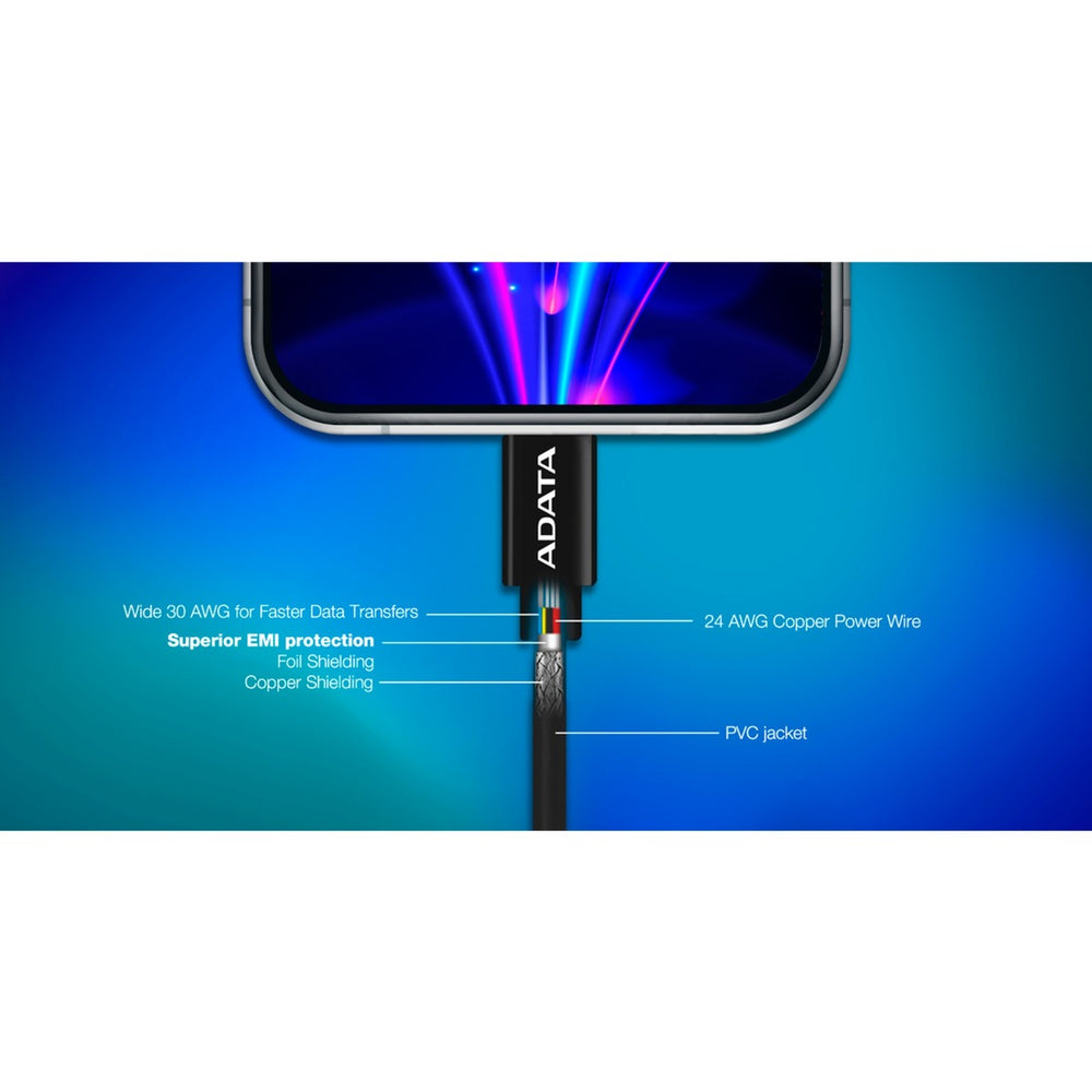ADATA ADATA USB 2.0 Ladungskabel, USB-C bis Blitz