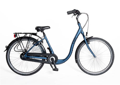 ALDO 26 pouces Low Entrée - Comfort du vélo de niveau Alu 7V Bleu en roue libre